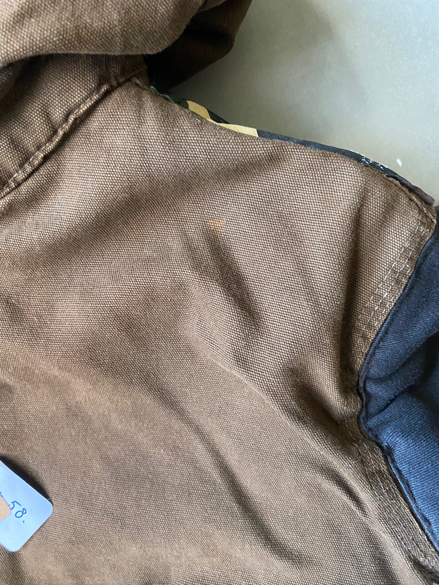 VINTAGE CARHARTT REWORKED CAMO PATTERN ACTIVE JACKET - XS