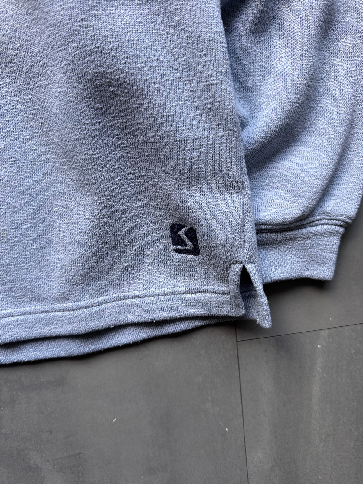 VINTAGE SCHOTT NYC LIGHT BLUE V-NECK SWEATER - L