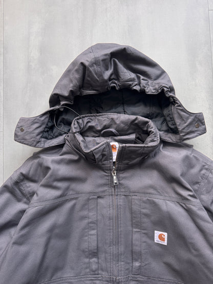 VINTAGE CARHARTT GREY FULLSWING WORK JACKET - XL