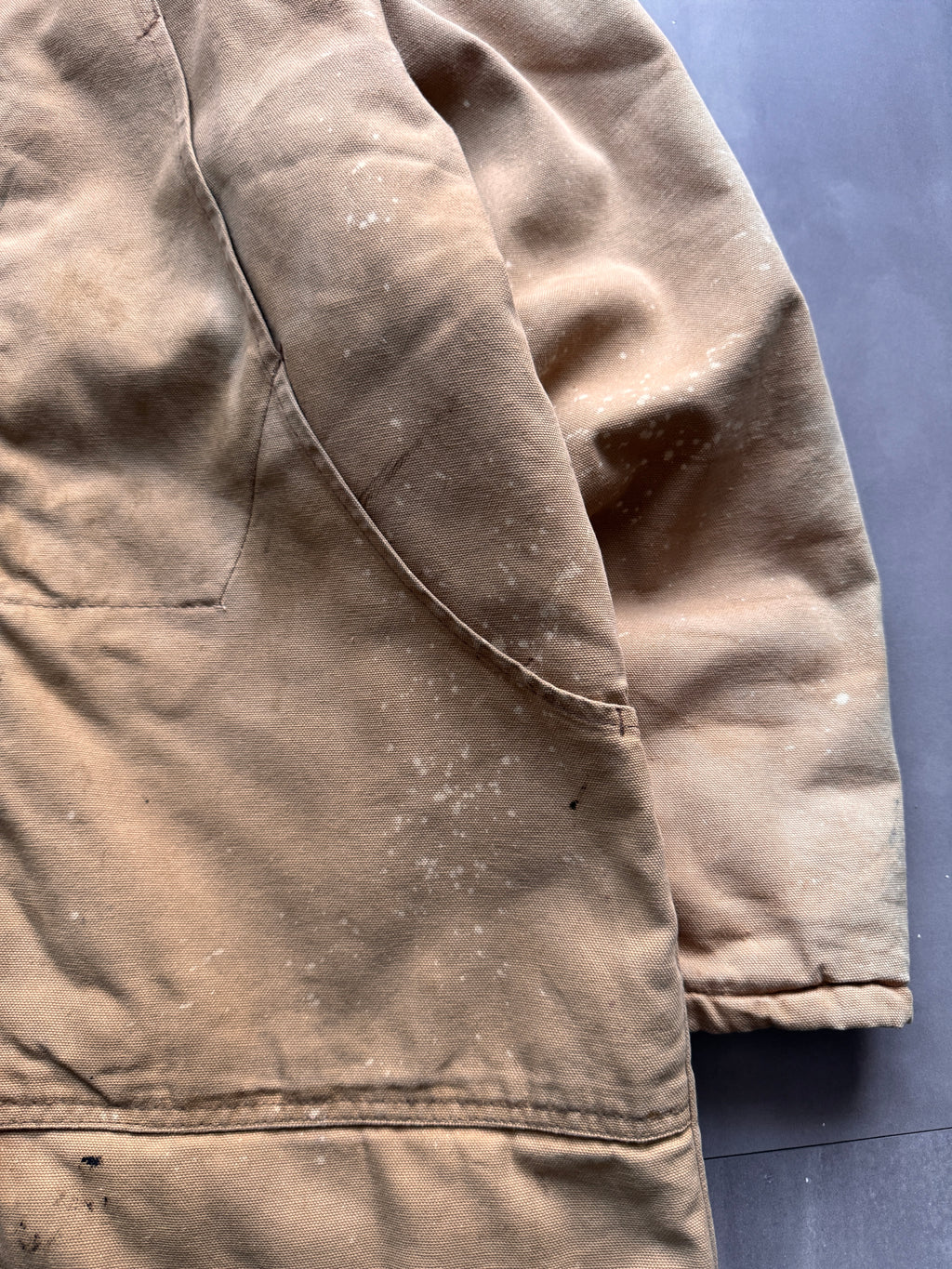 VINTAGE WORK KING TAN HOODED WORK JACKET - M
