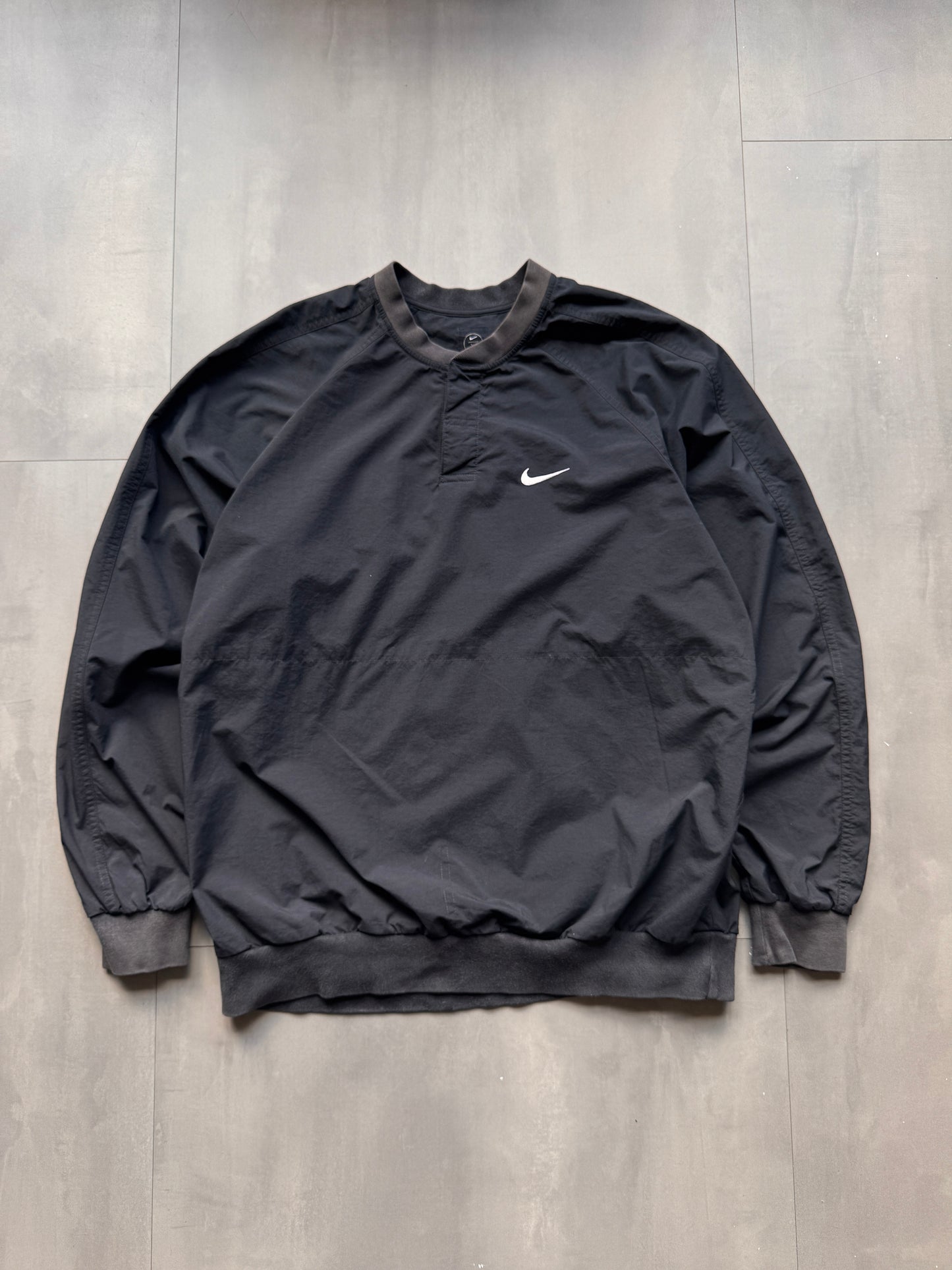VINTAGE NIKE GOLF BLACK WINDBREAKER - L