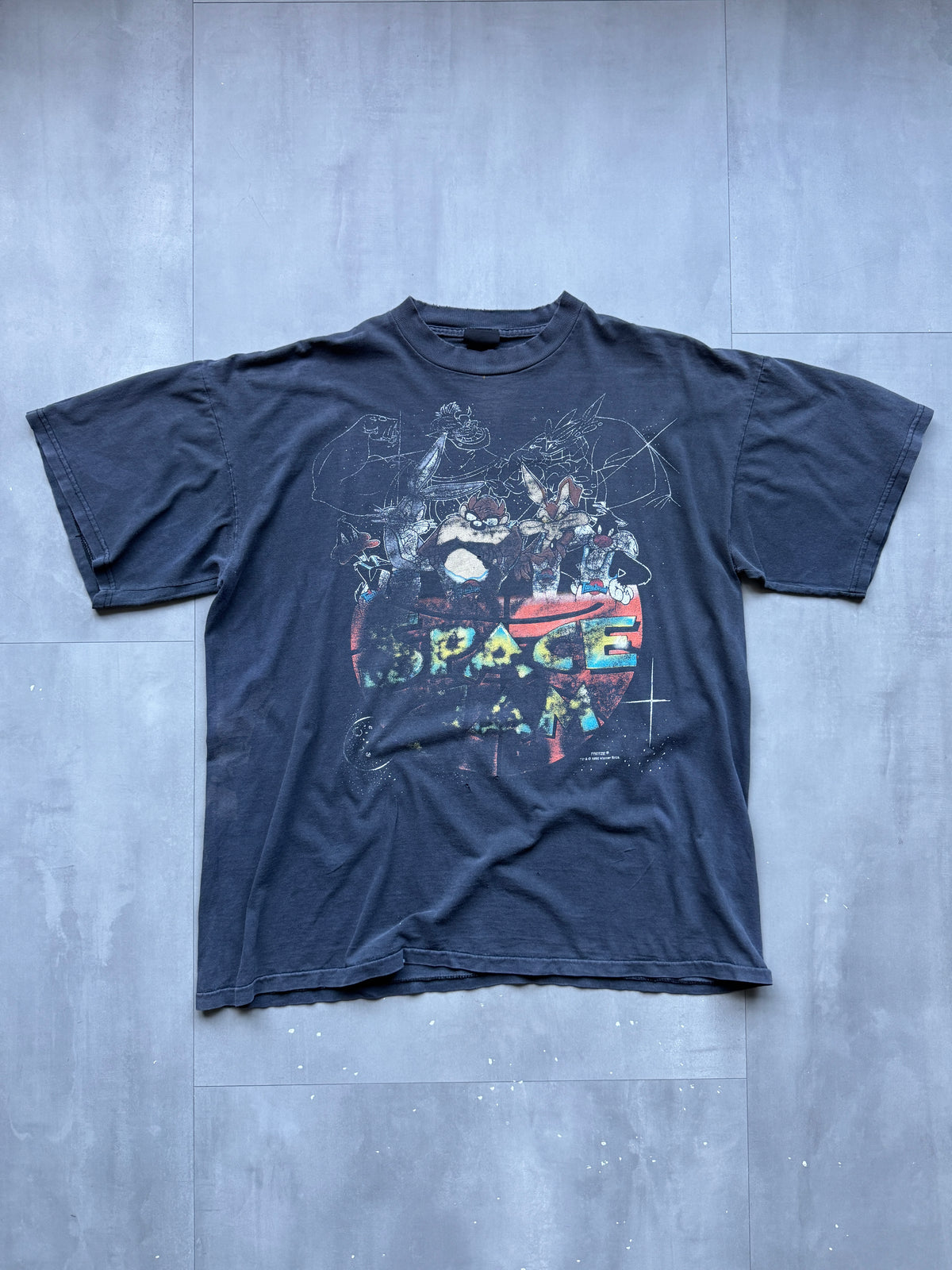 VINTAGE SPACE JAM 1996 BLACK T-SHIRT - XL