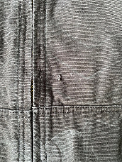 VINTAGE WOLVERINE FADED BLACK WORKWEAR GILET - XL