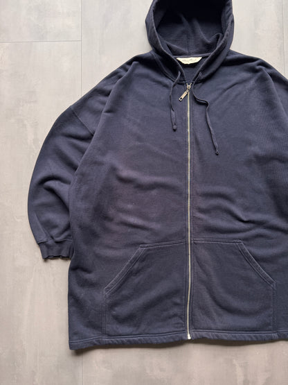 VINTAGE EDDIE BAUER NAVY ZIP UP HOODIE - XXL