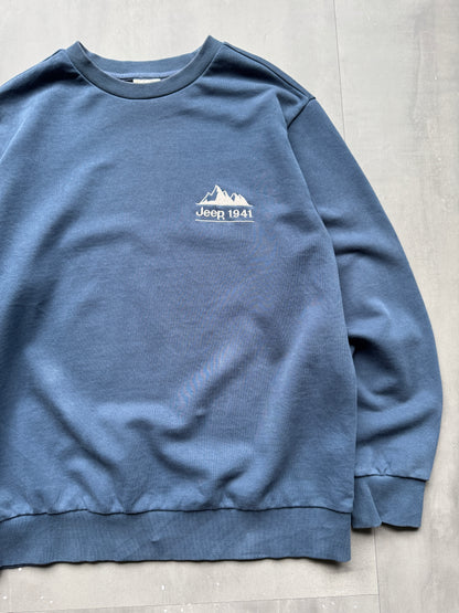 VINTAGE JEEP BLUE SWEATER - L