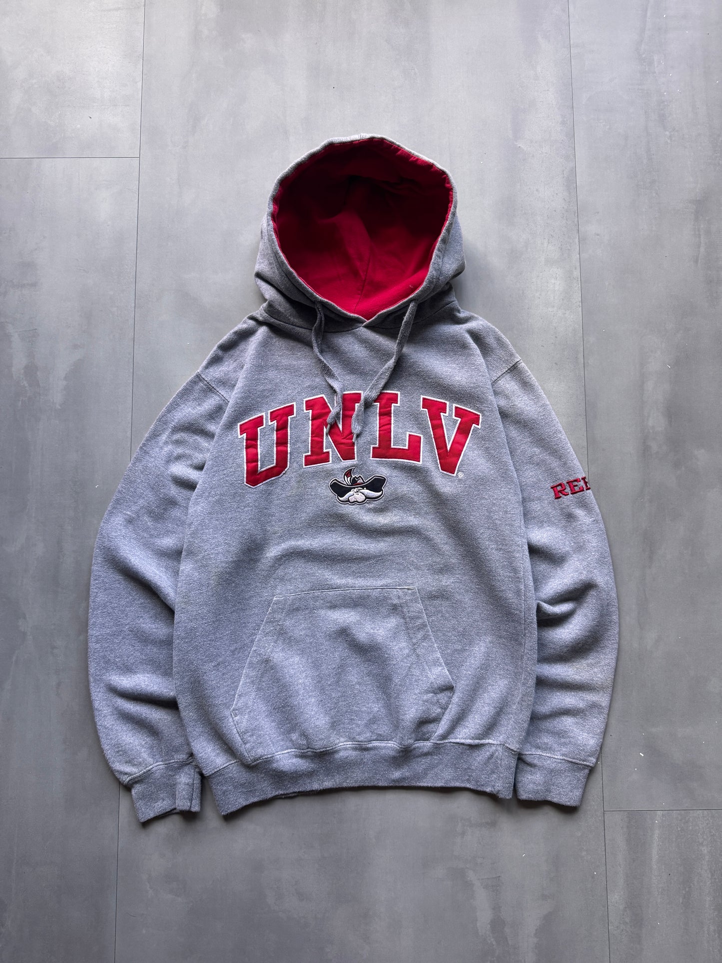 VINTAGE UNIVERSITY OF NEVADA LAS VEGAS GREY HOODIE - XS