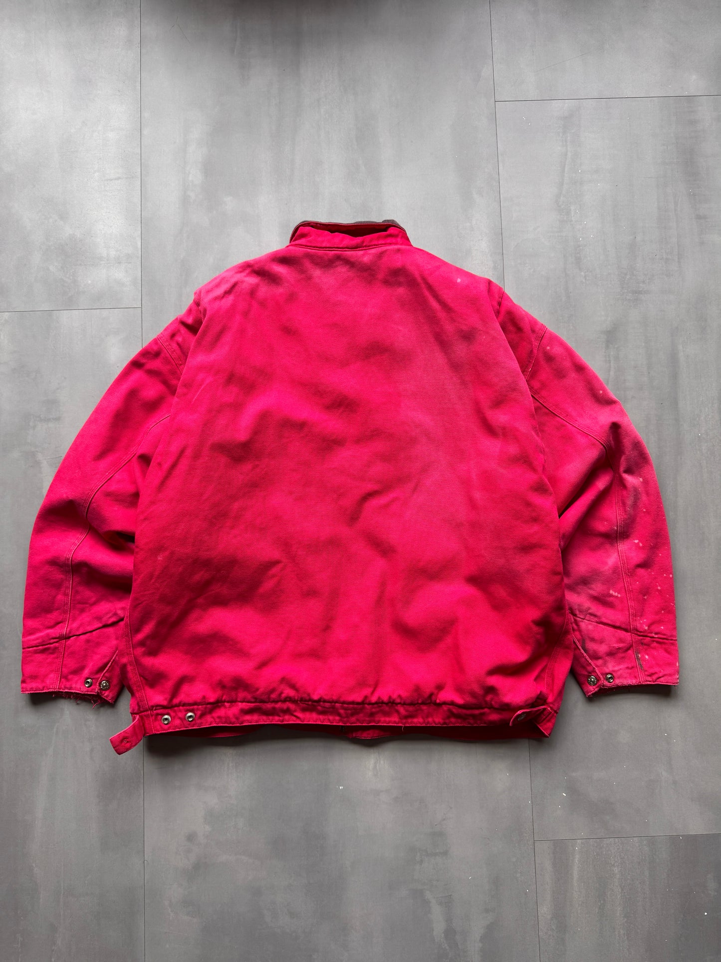 VINTAGE TRI-MOUNTAIN FADED RED DETROIT JACKET - XXXL