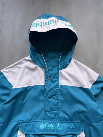 VINTAGE COLUMBIA SPORTSWEAR BLUE LIGHTWEIGHT ANORAK - S