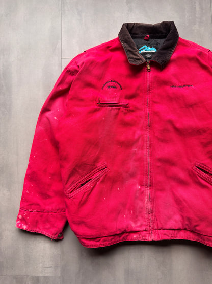 VINTAGE TRI-MOUNTAIN RED DETROIT WORK JACKET - 3XLARGE