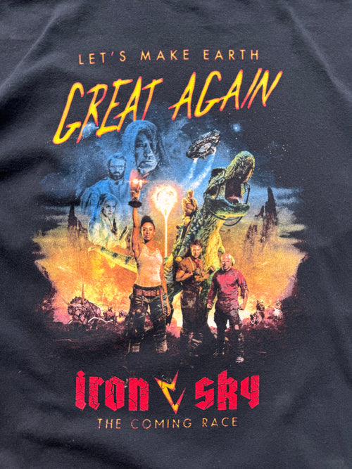 VINTAGE 'IRON SKY' BLACK MOVIE TEE - M