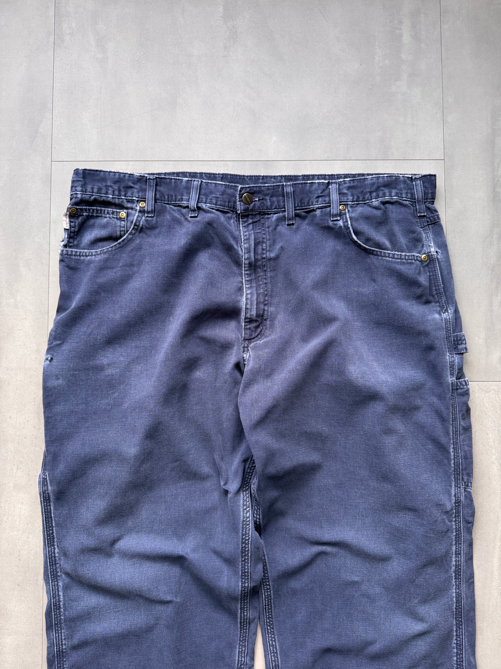 VINTAGE CARHARTT FADED NAVY PANTS - 34
