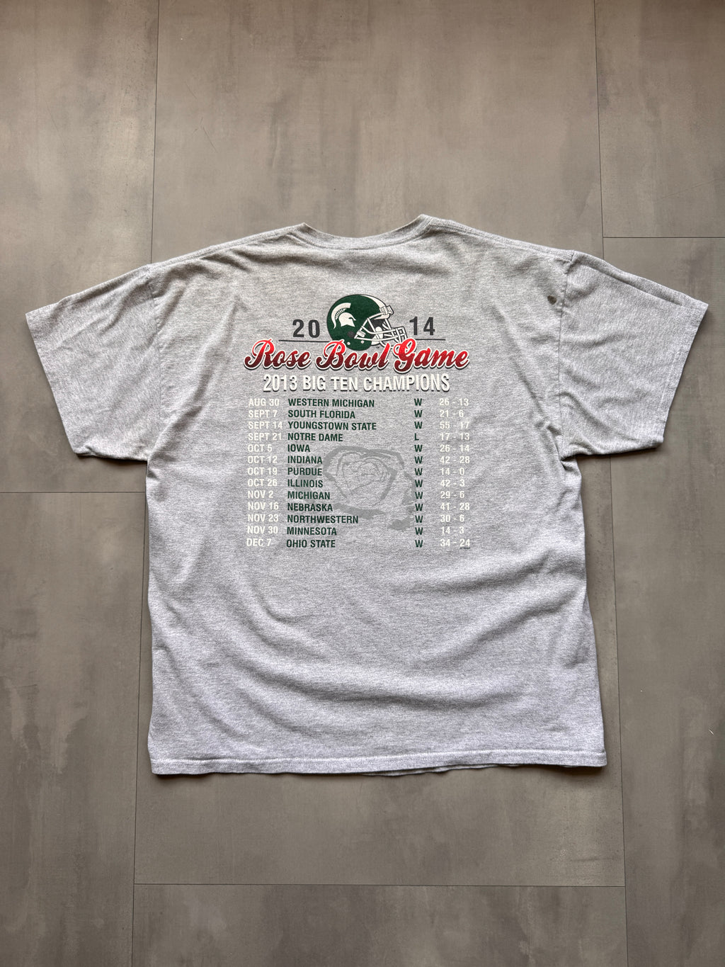 VINTAGE MICHIGAN STATE GREY TEE - XL