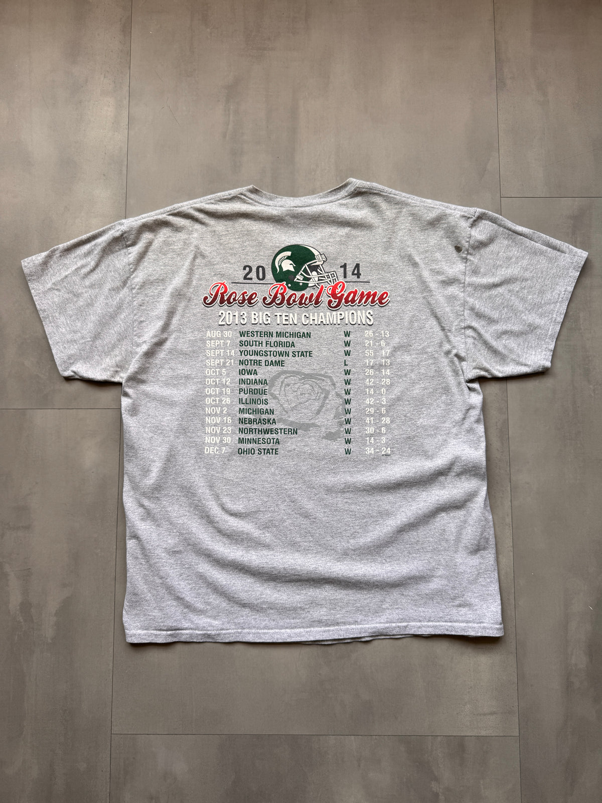 VINTAGE MICHIGAN STATE GREY TEE - XL