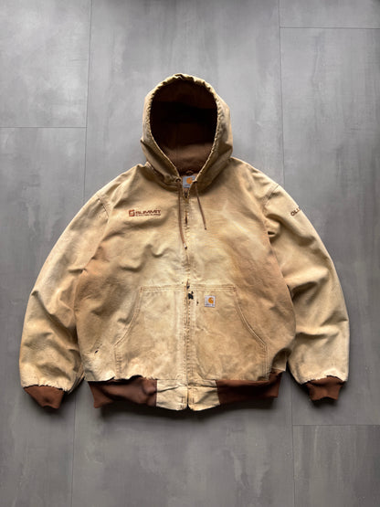 VINTAGE CARHARTT TAN FADED ACTIVE JACKET - XL