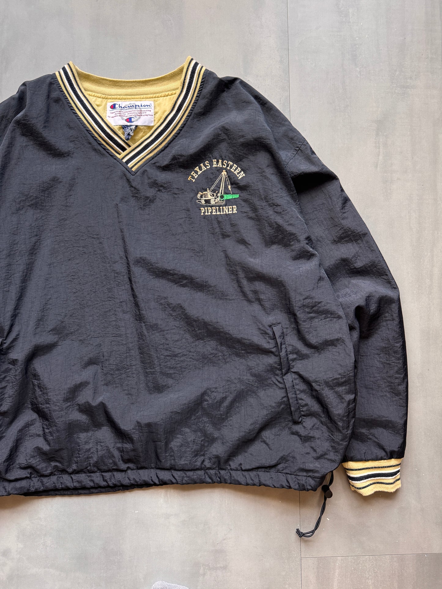 VINTAGE CHAMPION BLACK WINDBREAKER - XXL