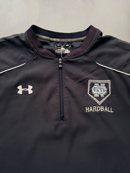 VINTAGE UNDERARMOUR NORTH CAROLINA HARDBALL BLACK SPORT TEE - L