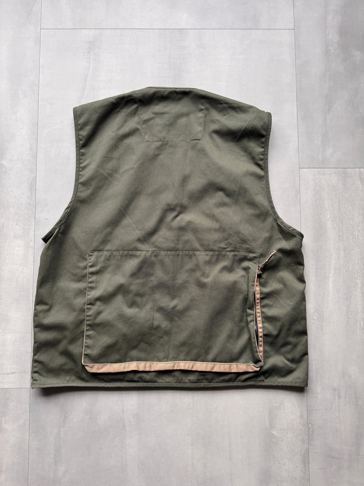 VINTAGE PANOPLY GREEN FISHERMEN GILET - LARGE