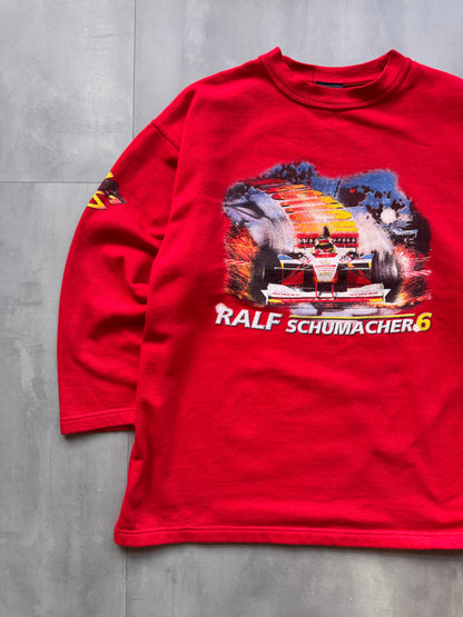 VINTAGE F1 RALF SCHUMACHER RED SWEATER - M