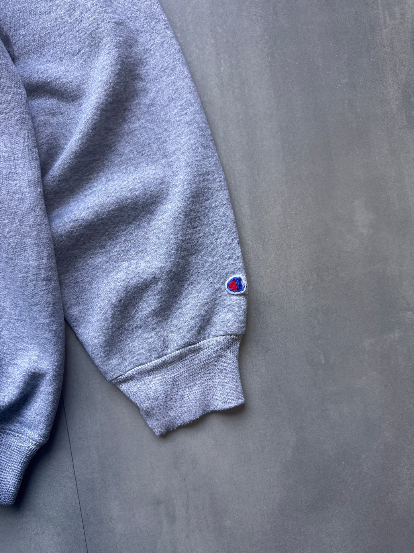 VINTAGE CHAMPION GREY MINNESOTA VIKINGS SWEATER - LARGE