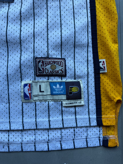 VINTAGE ADIDAS INDIANA PACERS 90s WHITE REGGIE MILLER JERSEY - L
