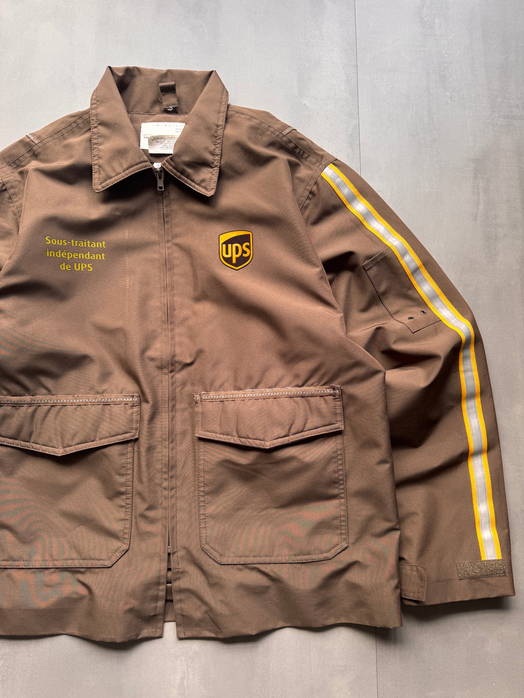 VINTAGE UPS BROWN WORK JACKET - L