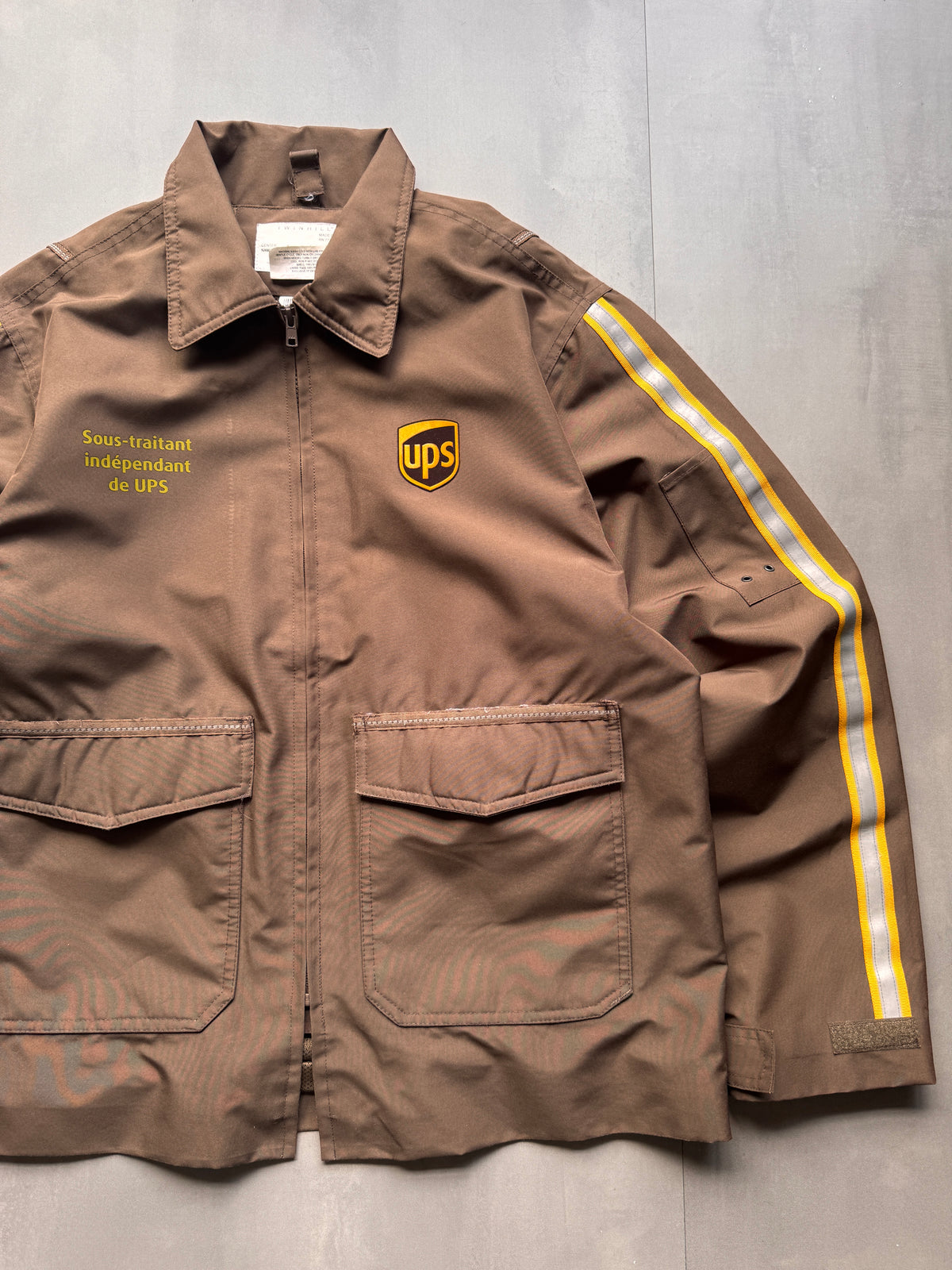 VINTAGE UPS BROWN WORK JACKET - L