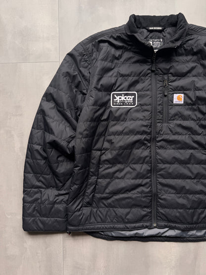 VINTAGE CARHARTT BLACK DOWN PUFFER JACKET - L