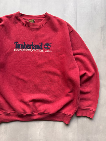 VINTAGE TIMBERLAND RED SWEATER - XL