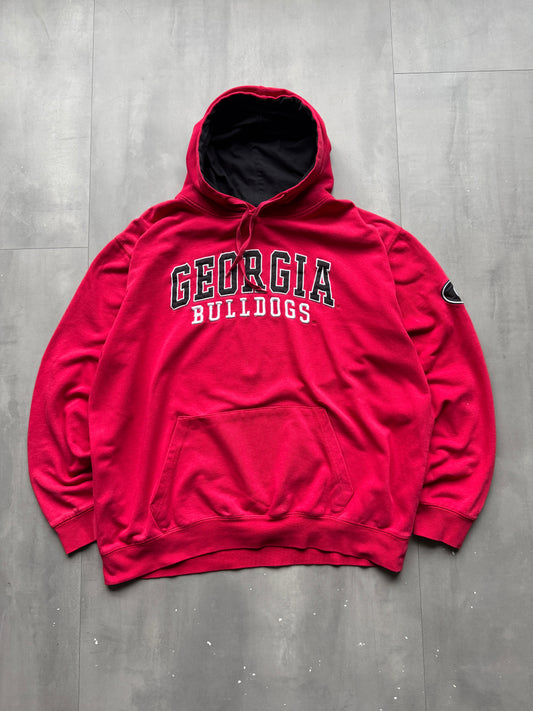 VINTAGE GEORGIA BULLDOGS RED HOODIE - XL