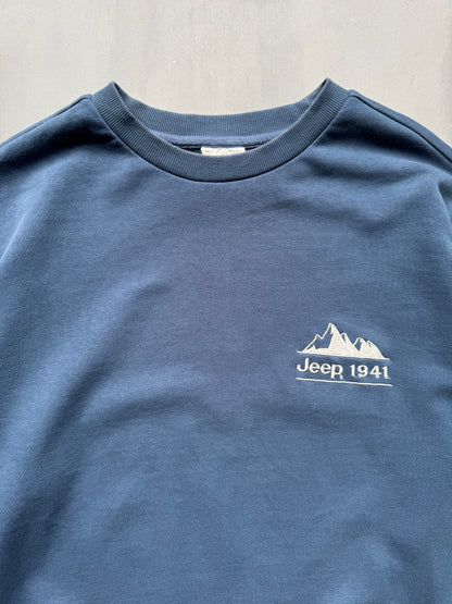 VINTAGE JEEP BLUE SWEATER - L