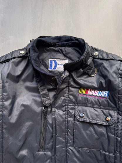 VINTAGE NASCAR BLACK PUFFER JACKET - M
