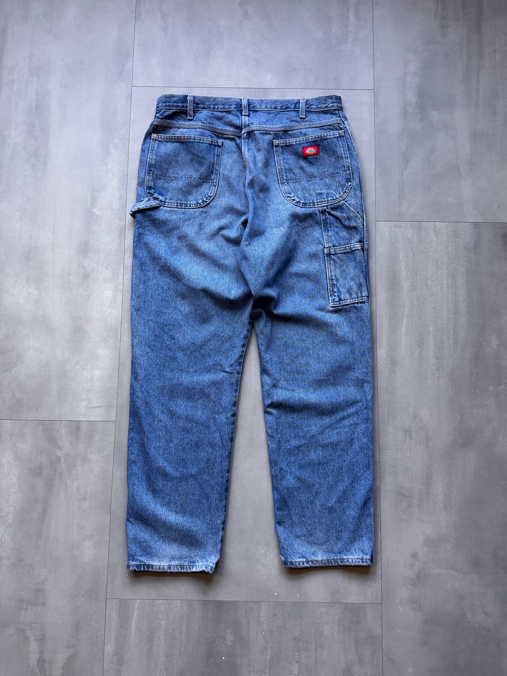 VINTAGE DICKIES LIGHT WASH DENIM CARPENTER PANTS - 34