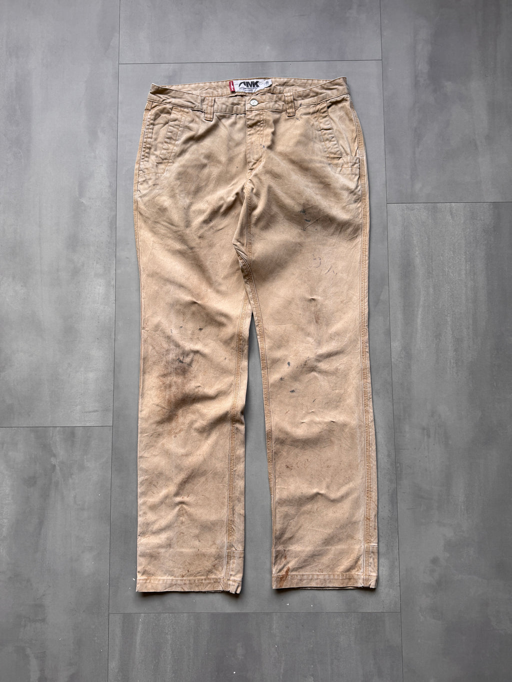 VINTAGE AWK TAN WORK PANTS - 34