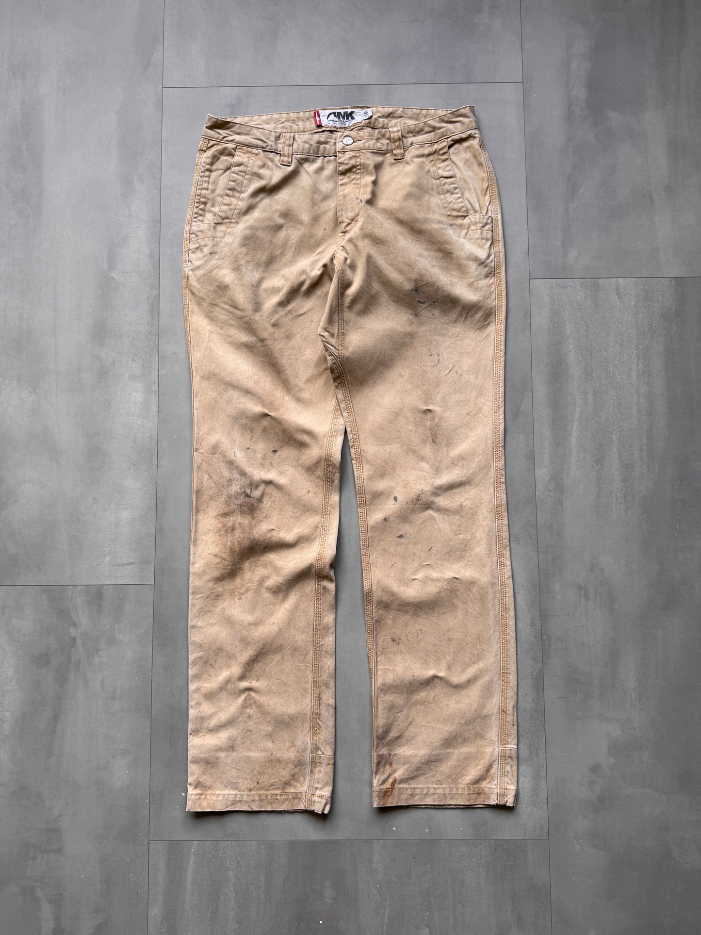 VINTAGE AWK TAN WORK PANTS - 34