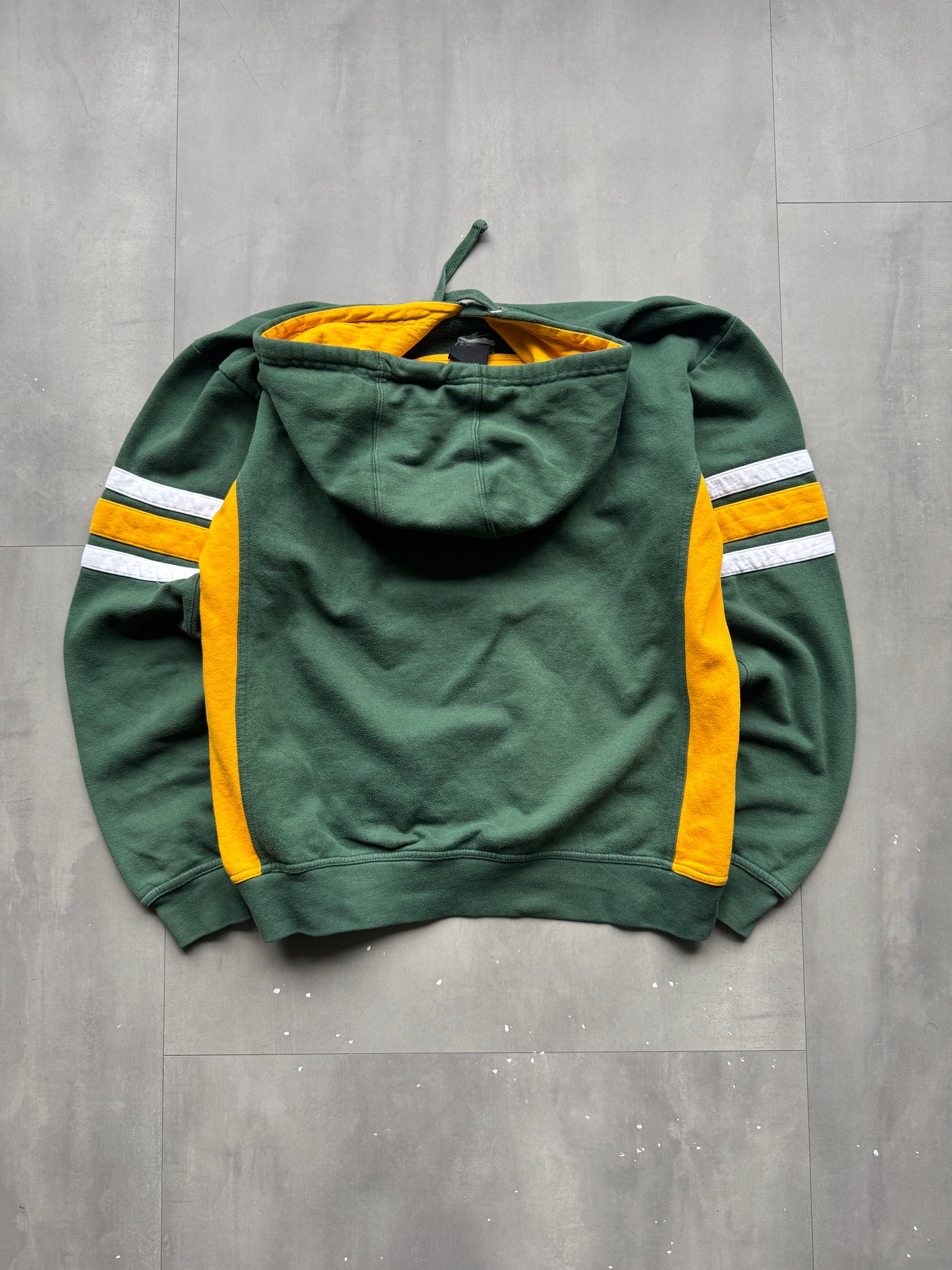 VINTAGE NFL GREEN BAY PACKERS GREEN HOODIE - L