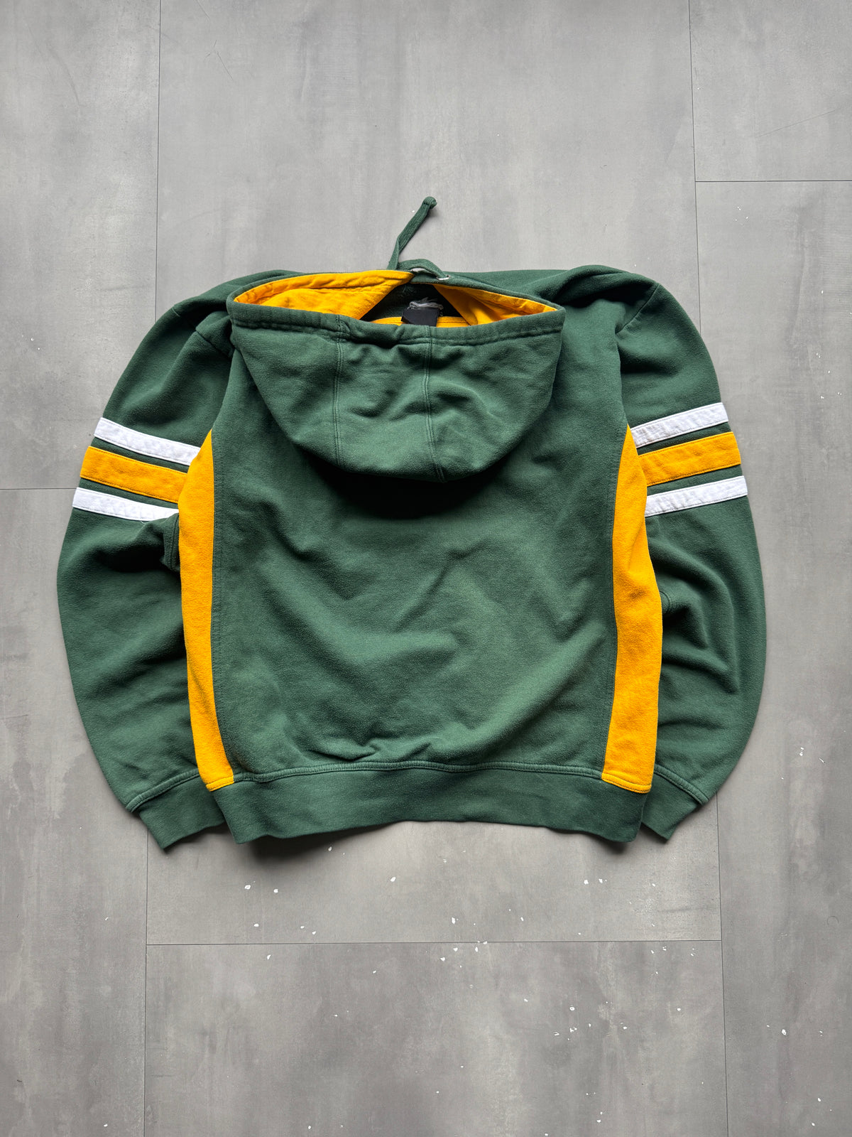 VINTAGE NFL GREEN BAY PACKERS GREEN HOODIE - L