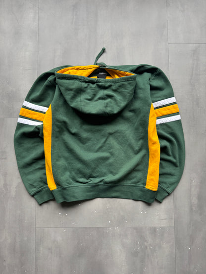 VINTAGE NFL GREEN BAY PACKERS GREEN HOODIE - L
