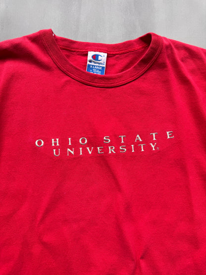 VINTAGE CHAMPION OHIO STATE RED TEE - XL
