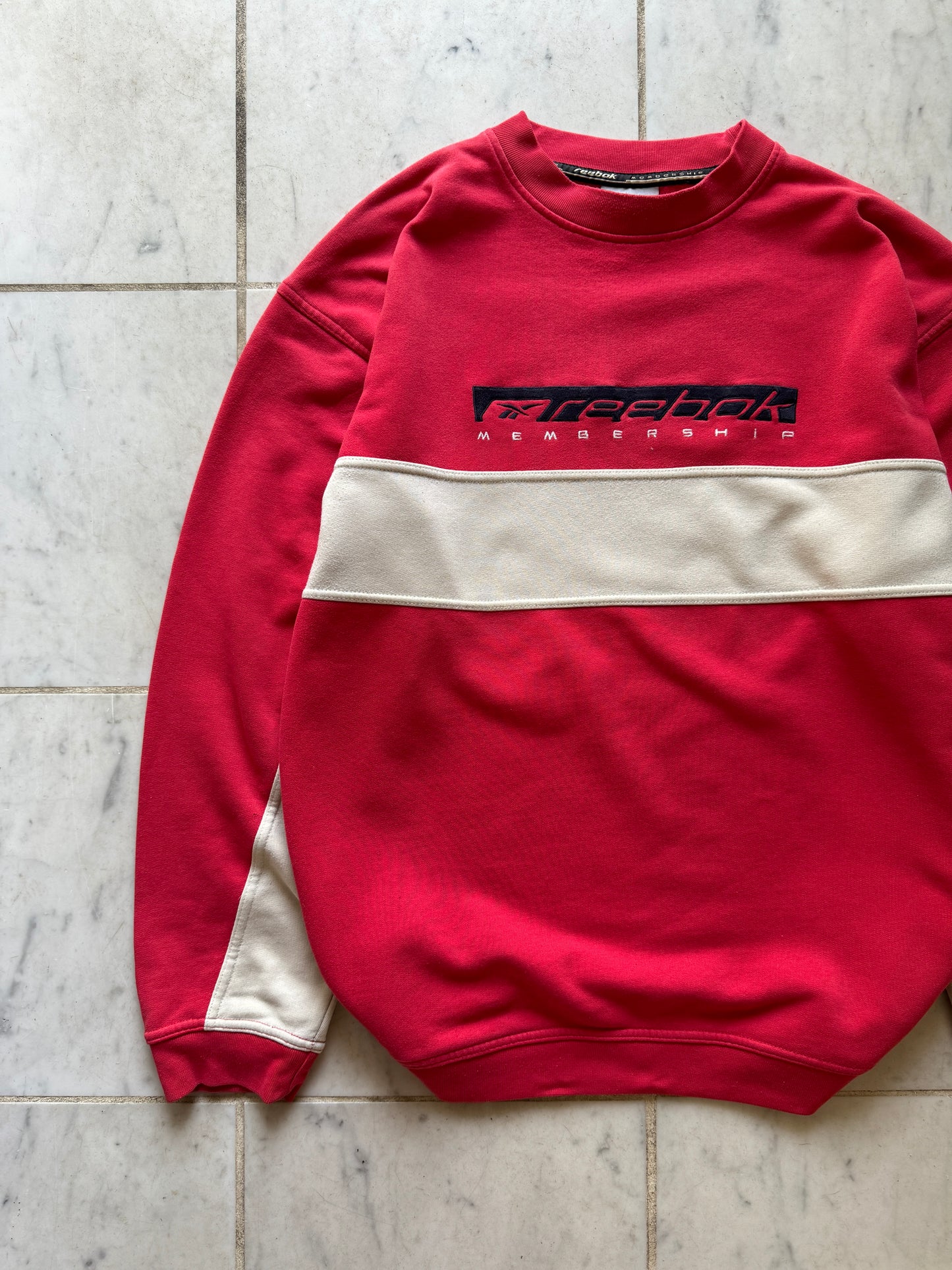 REEBOK RED/GREY SWEATER - LARGE/XLARGE