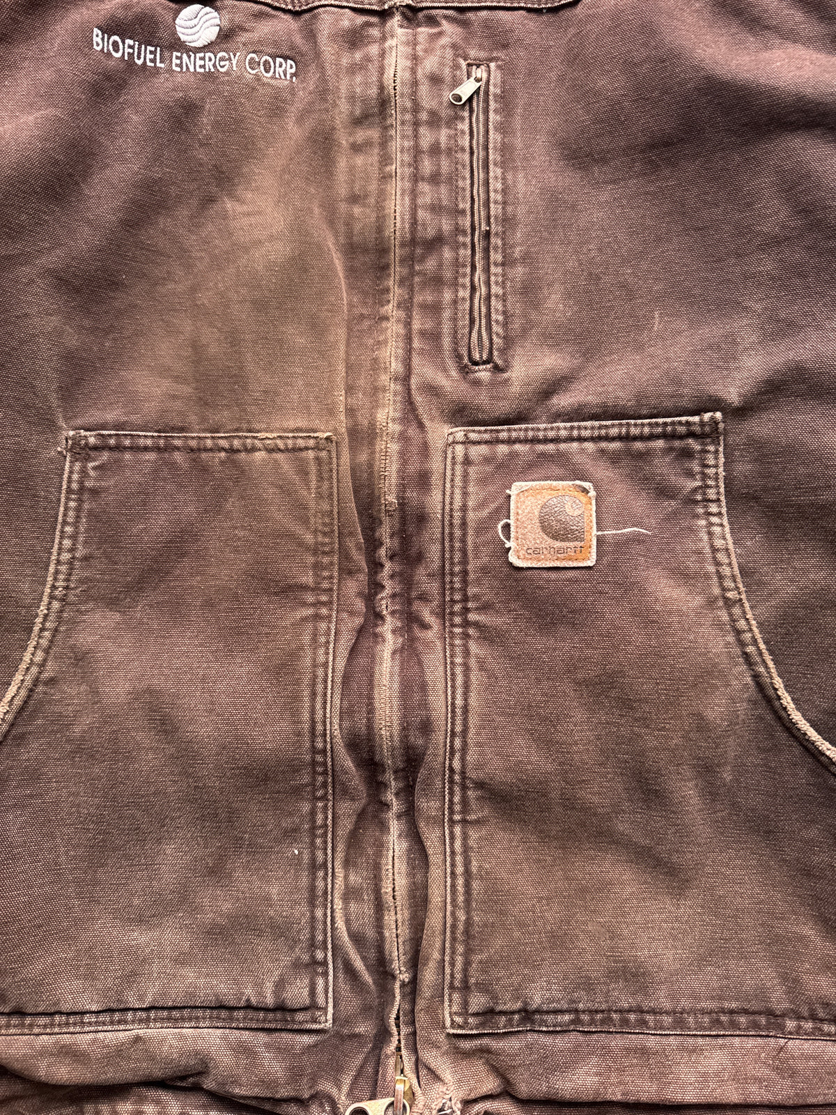 VINTAGE CARHARTT DARK BROWN SHERPA LINED ARCTIC JACKET - XL