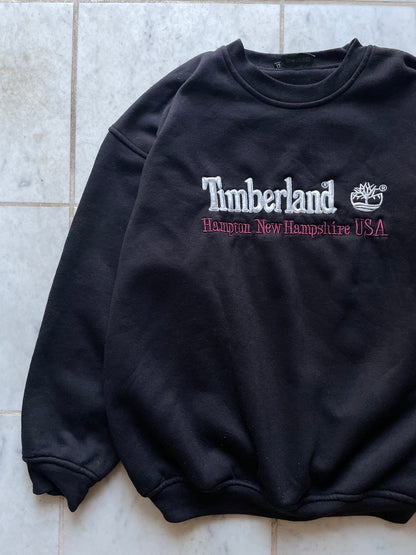 TIMBERLAND LOGO BLACK SWEATER - XLARGE