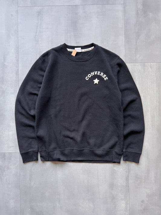 VINTAGE CONVERSE BLACK SWEATER - SMALL