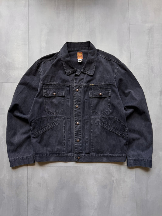 VINTAGE DIESEL BLACK DENIM JACKET - L