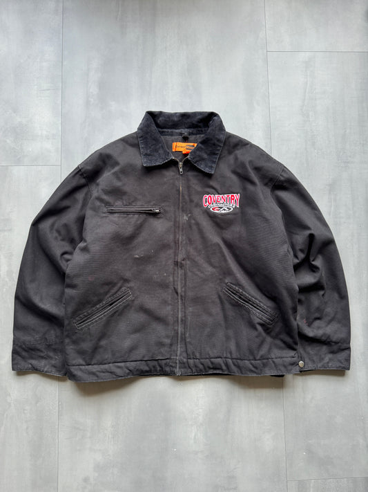 VINTAGE CORNERSTONE COVENTRY CONTRACTORS BLACK DETROIT JACKET - XL