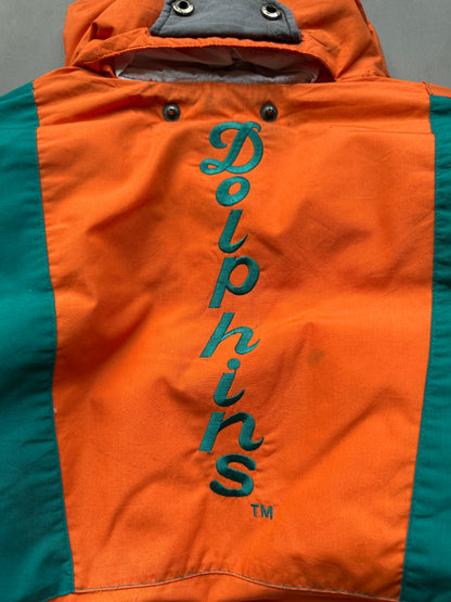 VINTAGE NFL MIAMI DOLPHINS PUFFER JACKET - XL