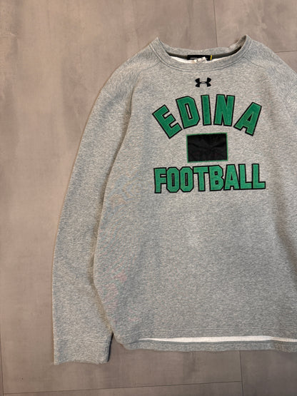 UNDERARMOUR EDINA FOOTBAL GREY SWEATER - XXLARGE