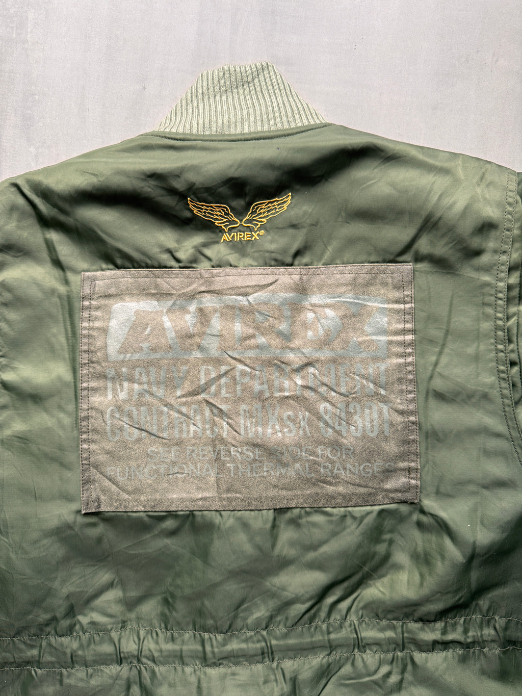 VINTAGE AVIREX LTD. GREEN DOWN JACKET - MEDIUM