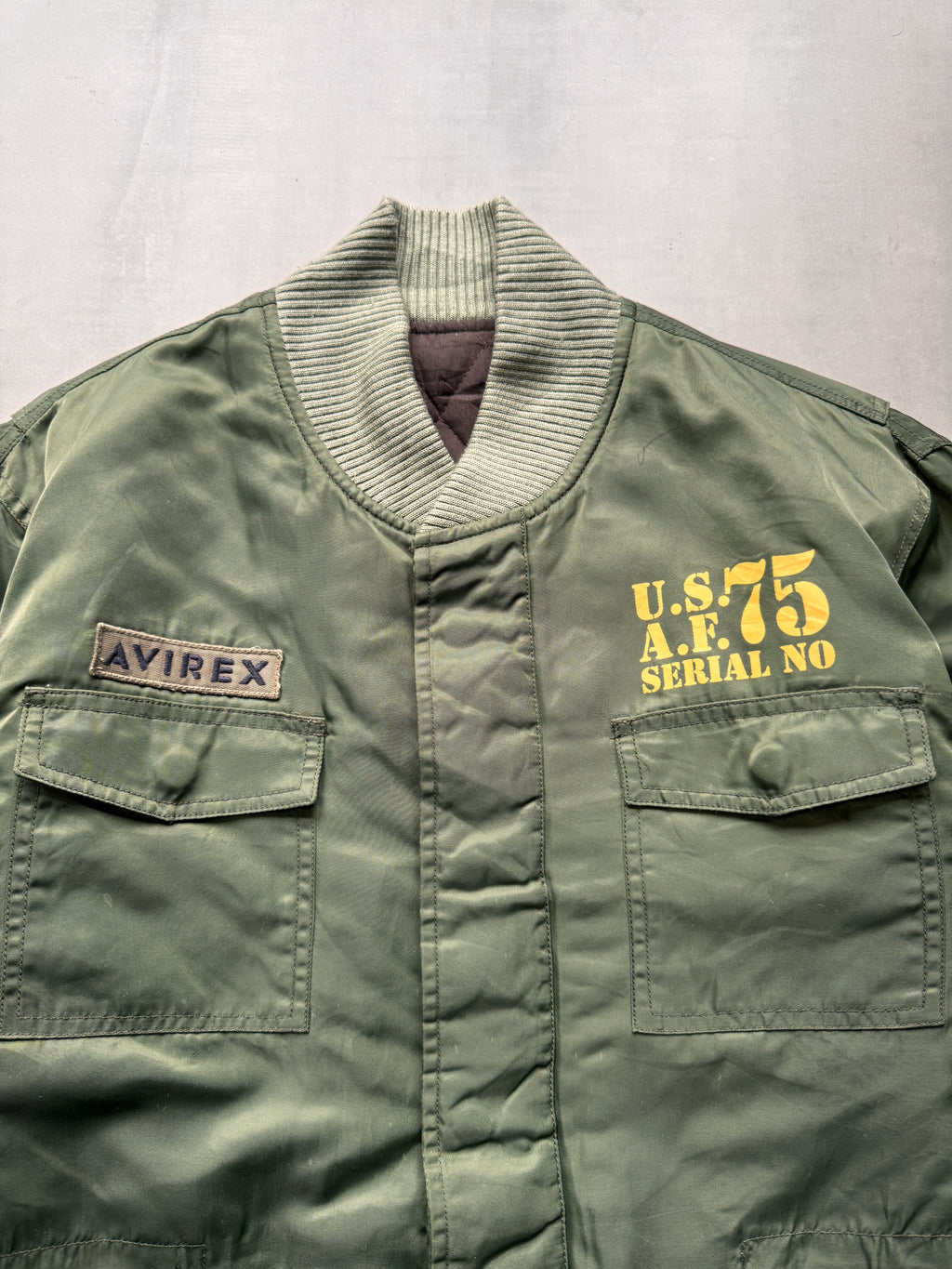 VINTAGE AVIREX LTD. GREEN DOWN JACKET - MEDIUM