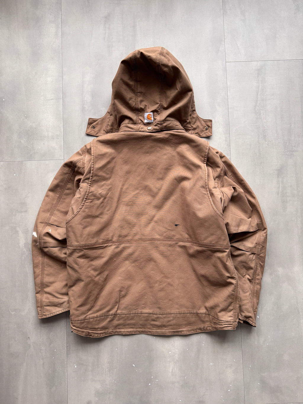 VINTAGE CARHARTT BROWN FULLSWING WORK JACKET - L