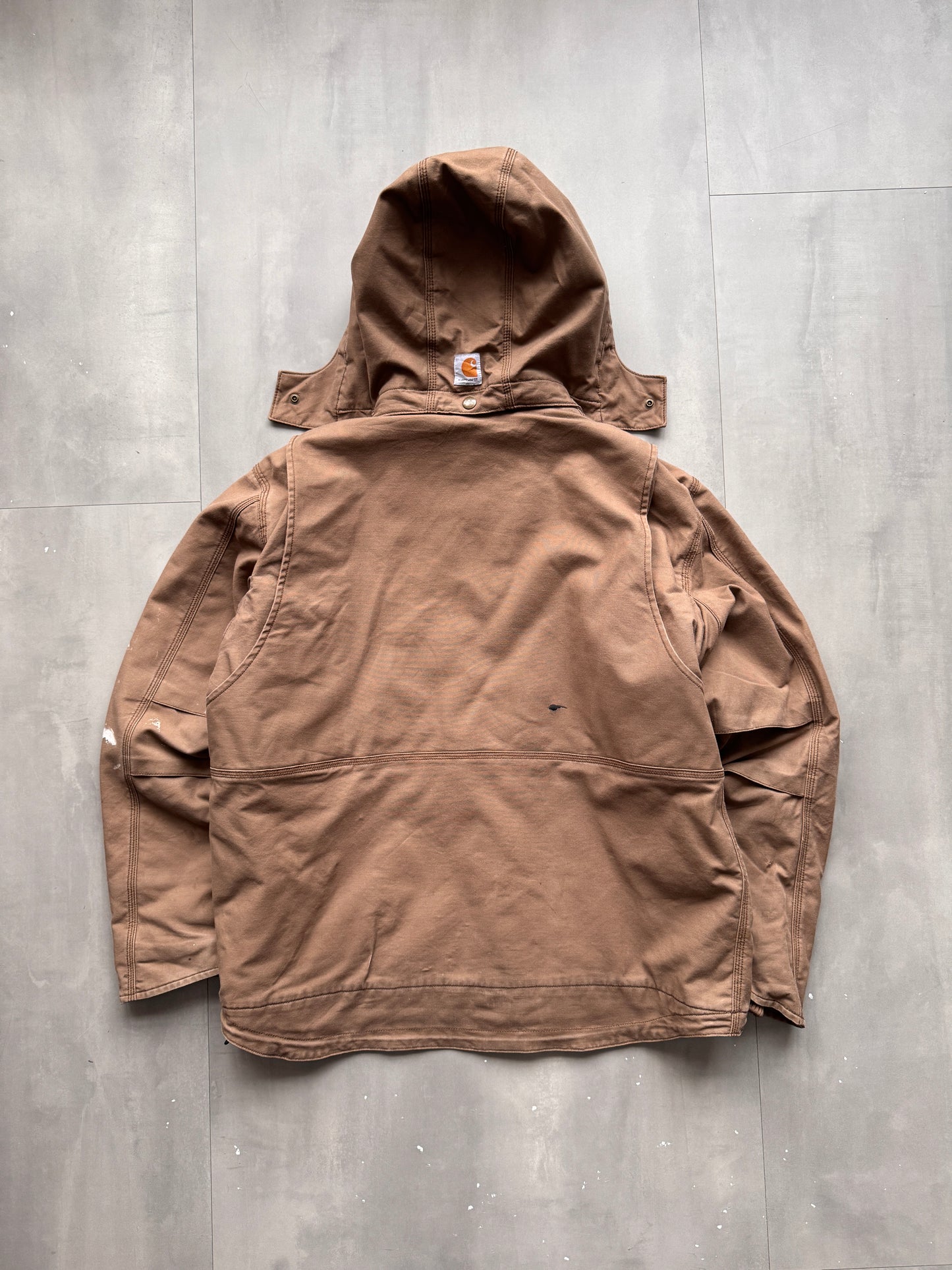 VINTAGE CARHARTT BROWN FULLSWING WORK JACKET - L